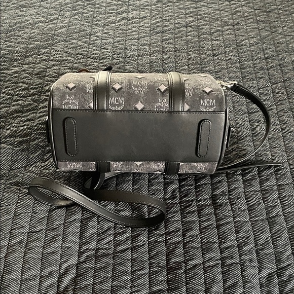 MCM Monogrammed Black and Gray Handbag - Picture 9 of 9